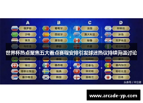 世界杯热点聚焦五大看点赛程安排引发球迷热议持续升温讨论